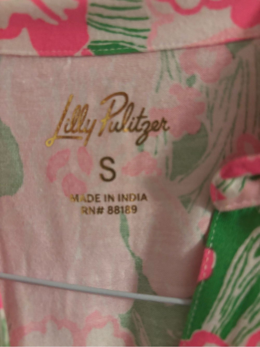 Lilly Pulitzer Pink & Green Floral Sleeveless Riegan Dress - Picture 4 of 5